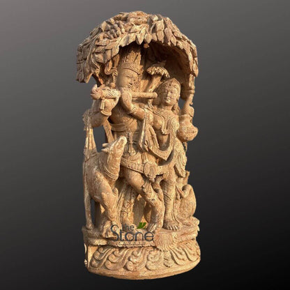 Radha Krishna Sculpture Standing Under A tree 6ft