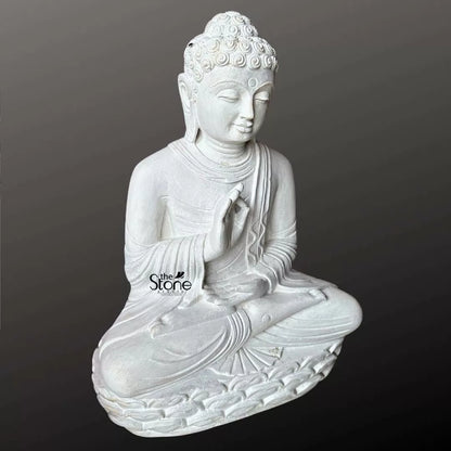 2 Feet White Buddha Statue