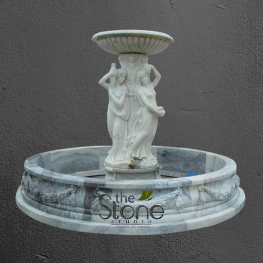 Marble Fountain with Dancing Ladies 7ft