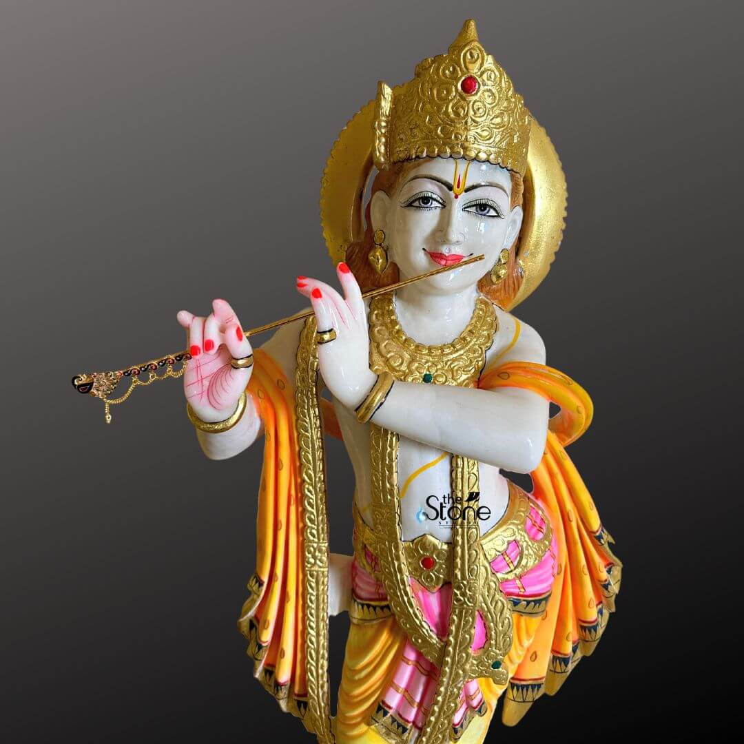 3 Feet Krishna Statue Marble