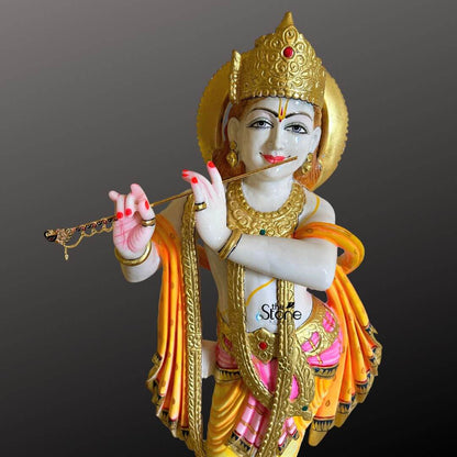 3 Feet Krishna Statue Marble