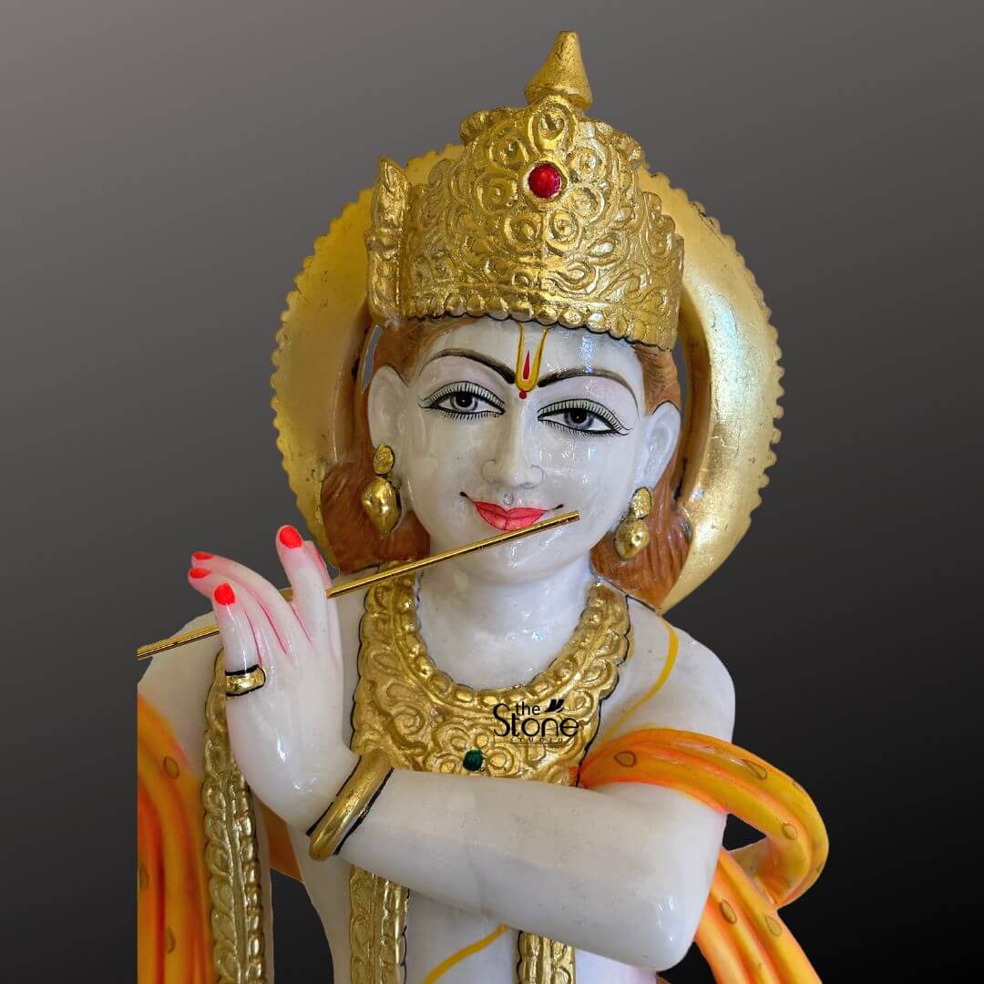 3 Feet Krishna Statue Marble