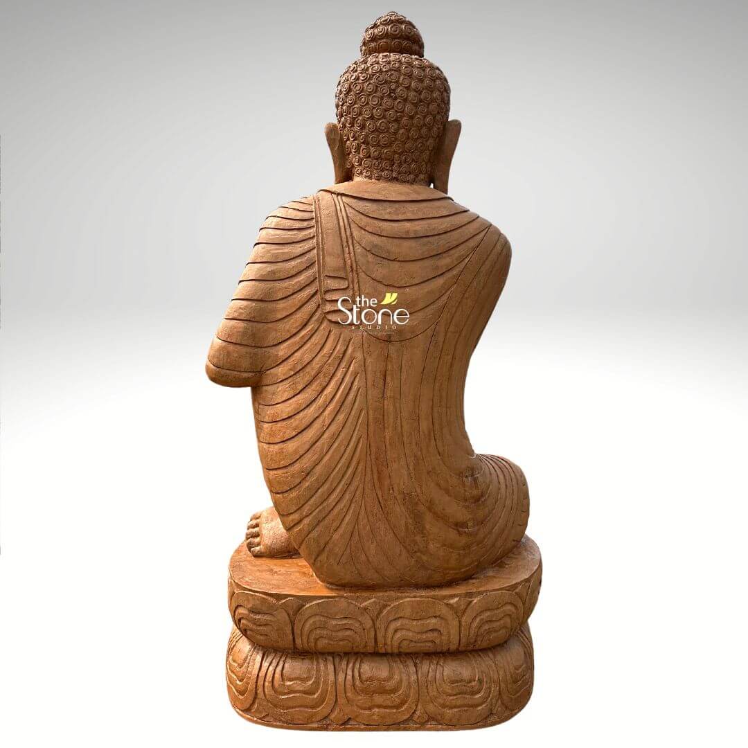 Stone Anjali Mudra Namaste Buddha Statue 6ft