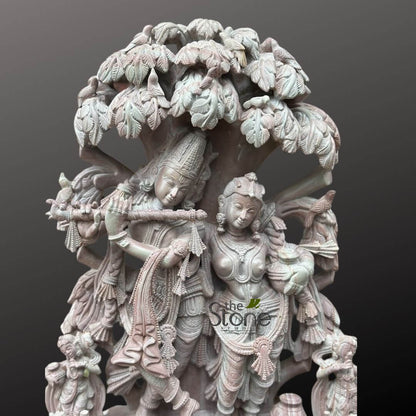Radha Krishna Statues in Soap Stone 2ft