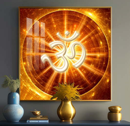 Spiritual Om Premium Acrylic Square Wall Art