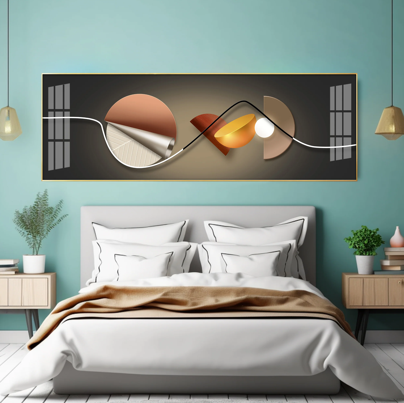 Floating Figures Premium Acrylic Horizontal Wall Art