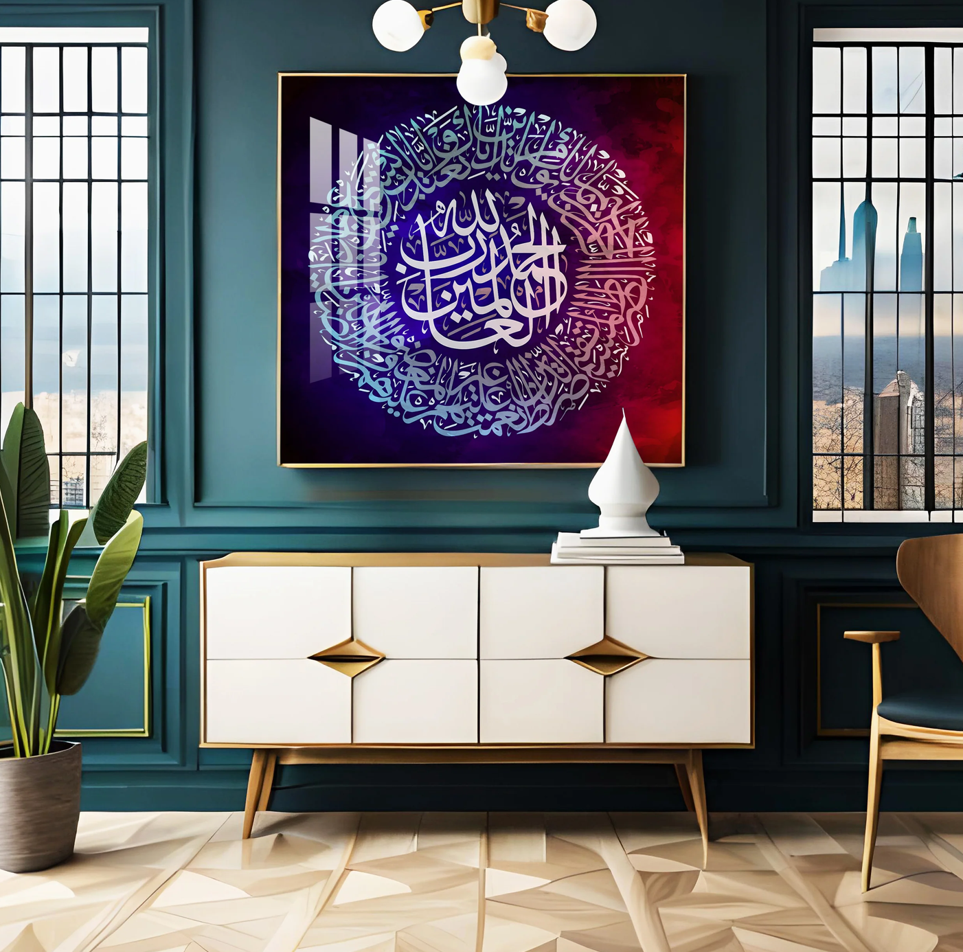 Quran Ayat Verses 2 Premium Acrylic Square Wall Art