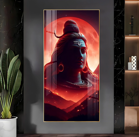 Adiyogi Premium Acrylic Vertical Wall Art