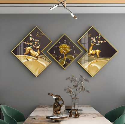 Dancing Deer Premium Acrylic Wall Clock