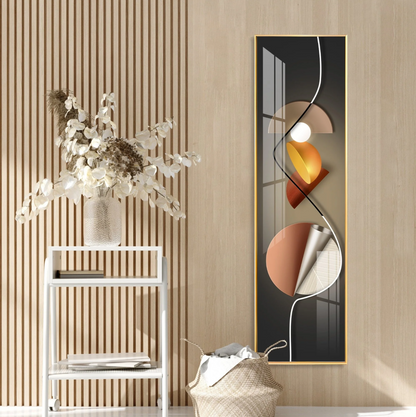 Abstract Geometrical Patterns Premium Acrylic Vertical Wall Art