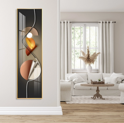 Abstract Geometrical Patterns Premium Acrylic Vertical Wall Art