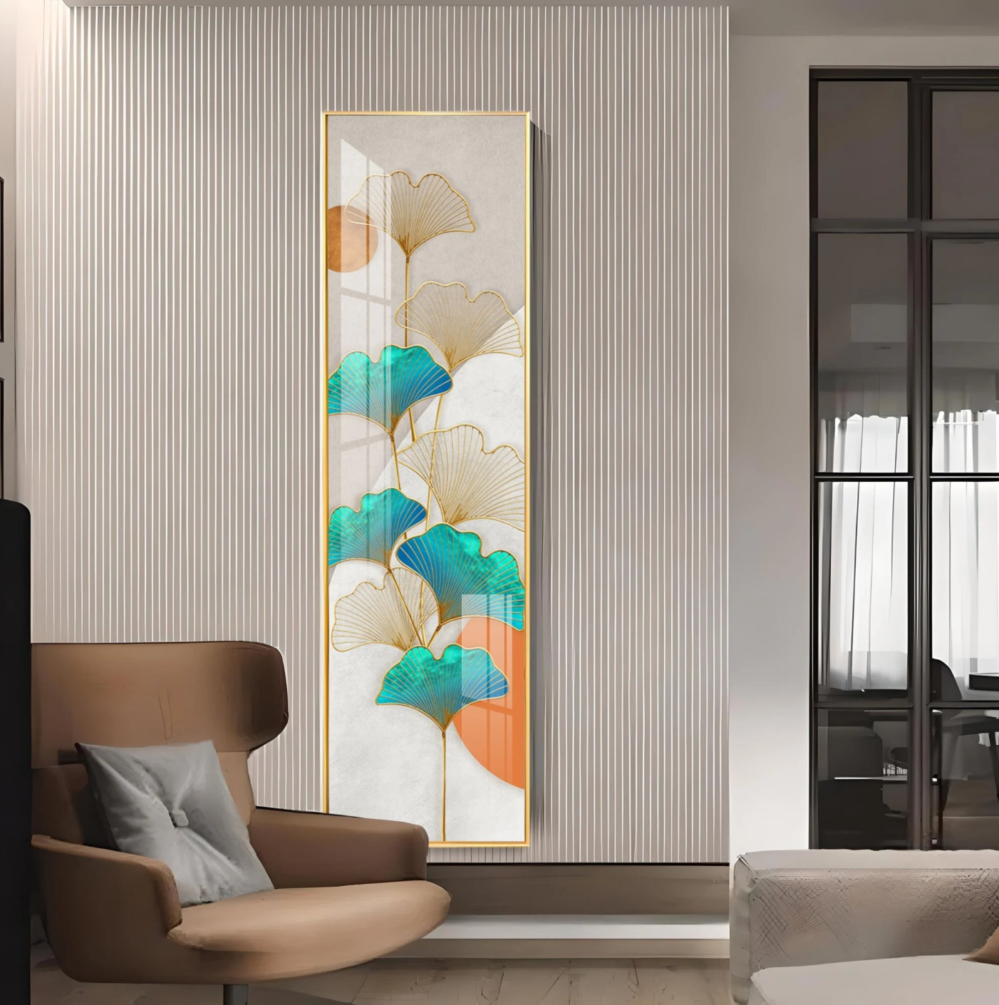 Framed Flowers Premium Acrylic Vertical Wall Art