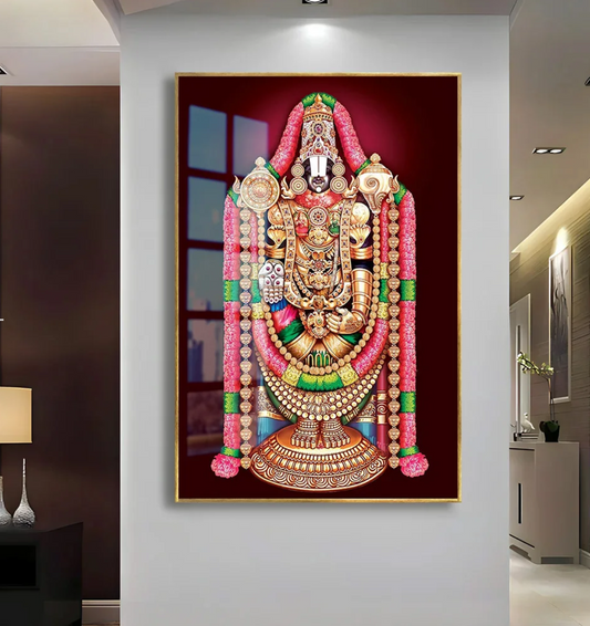 YF Divine Sree Venkateshwara Acrylic Canvas Painting
