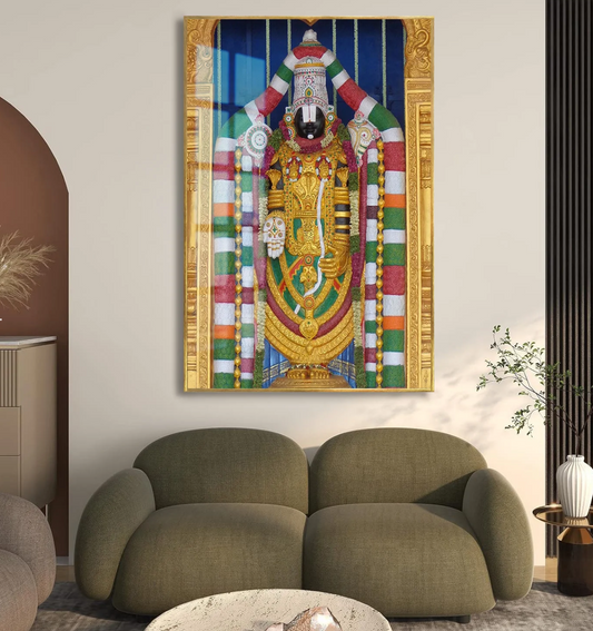 YF Eternal Shree Venkateshwara Acrylic Canvas Painting