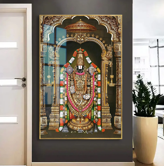 YF Eternal Shri Venkateshwara Acrylic Canvas Painting