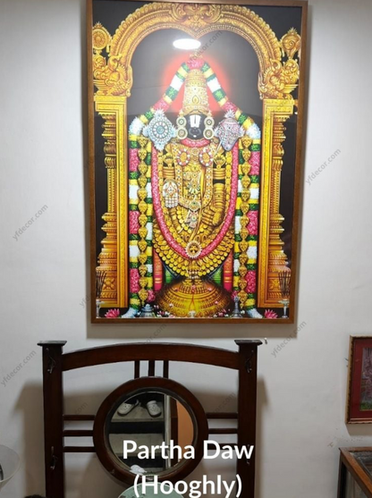 YF Shree Venkateshwara Glamorous Acrylic Canvas Painting