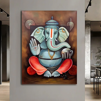 YF Antique Finish Ganpati Art of Wall Decor