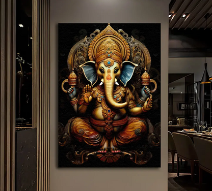 YF Antique Look Ganesha Painting