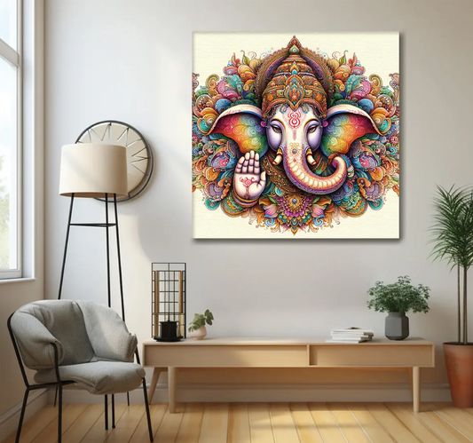 YF Modern Harmonious Ganesh Ji Painting