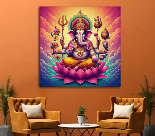 YF Modern Majestic Ganpati Art