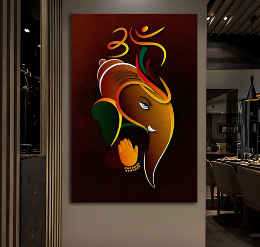 YF Om Ganpati Ji Painting for Wall Decor