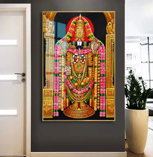 YF Shree Venkateshwara Swamy Acrylic Canvas Painting