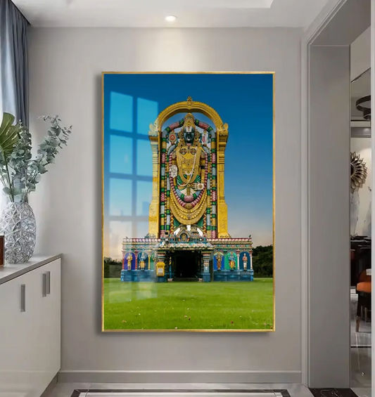 YF Traditional Shree Venkateshwara Ji Acrylic Canvas Painting