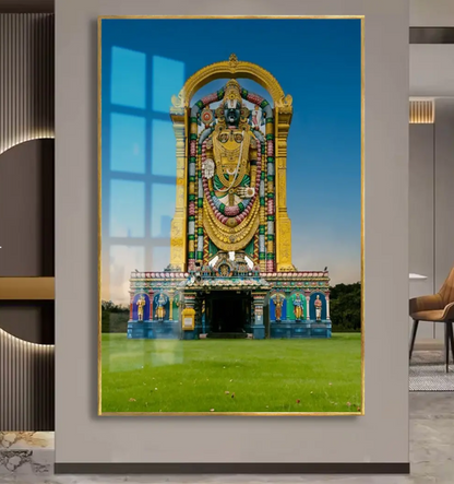 YF Traditional Shree Venkateshwara Ji Acrylic Canvas Painting