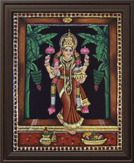 ATP Lakshmi Devi Flat Tanjore Painting