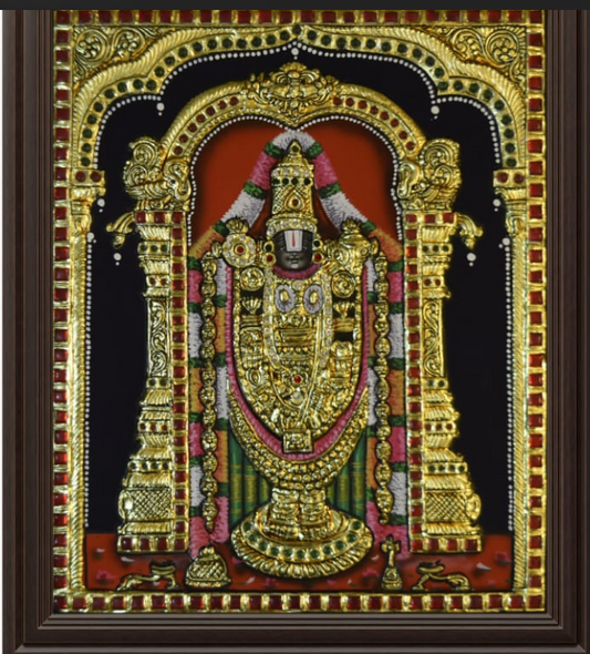 ATP Balaji Flat Tanjore Painting