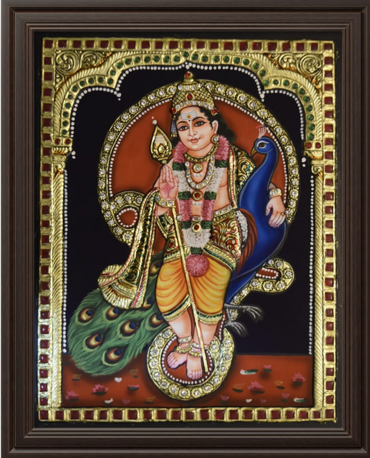 ATP Subramanya Swamy Flat Tanjore Painting