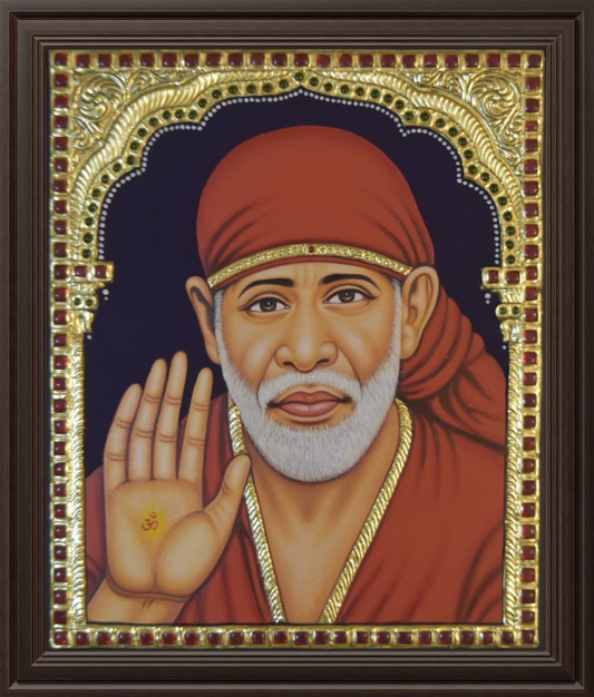 ATP Raghavendra Swamy Flat Tanjore Painting
