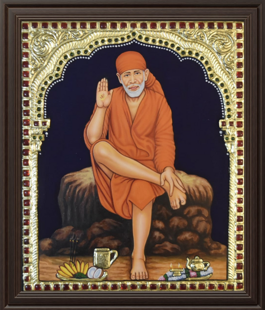 ATP Sai Baba Flat Tanjore Painting