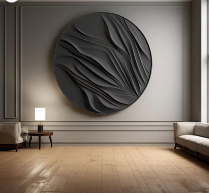 AWA -3D Draped Effect round wall art