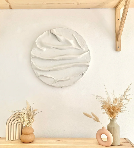 AWA - 3D Draped Fabric Effect round wall art