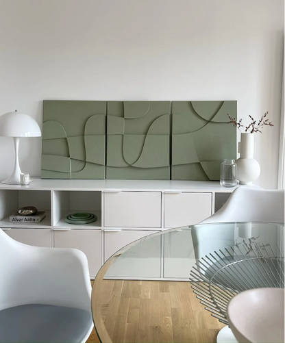 AWA - 3D Abstract modern texture wall art(Set of 3)