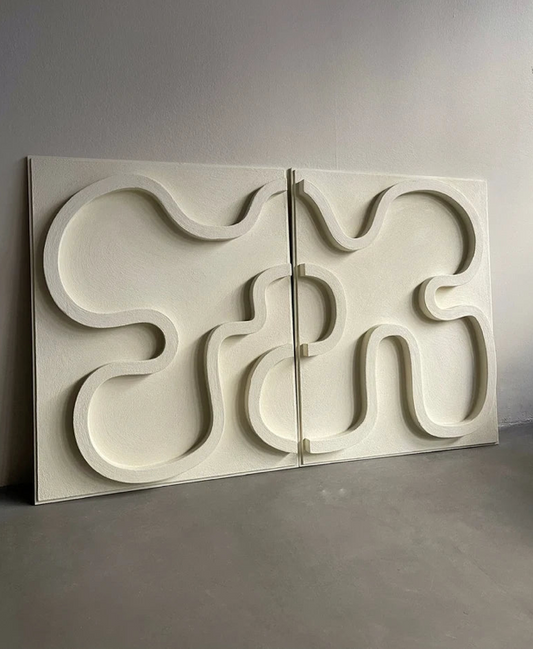 AWA - 3D Abstract Relief Wall Art (Set of 2)