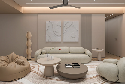 AWA - 3D Abstract Relief Wall Art – Home Decor Sculpture - (Set of 2)