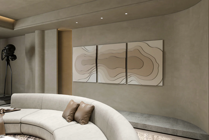 AWA - 3D Abstract Relief Wall Art – Home Decor Sculpture( set of 3)