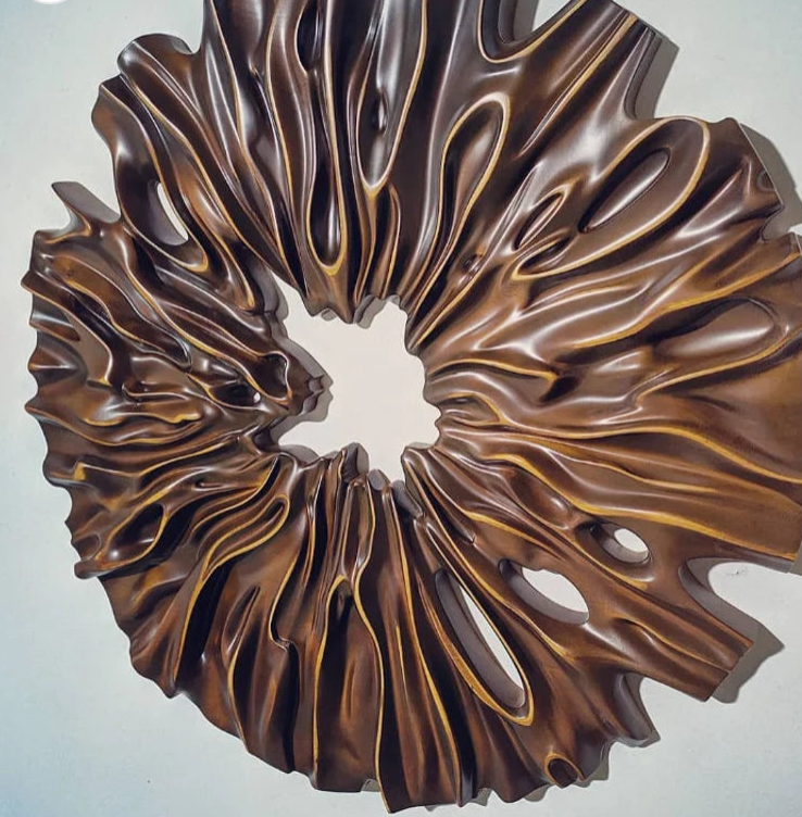 AWA -3D Draped Effect round wall art