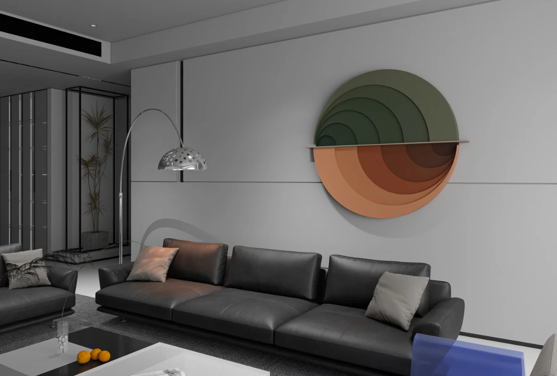 AWA - 3D Draped Effect round wall art