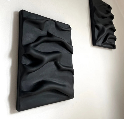 AWA - 3D Draped Fabric Effect round wall art