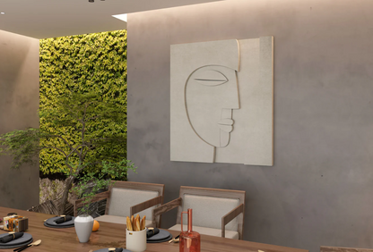 AWA - 3D Minimalist Face wall art