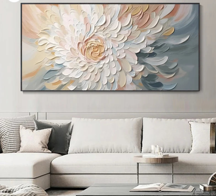 AWA - 3D Minimalist flower texture wall art