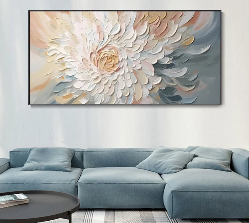 AWA - 3D Minimalist flower texture wall art