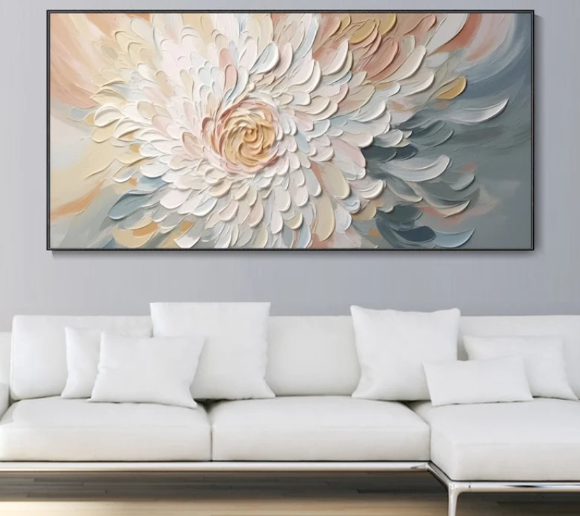 AWA - 3D Minimalist flower texture wall art