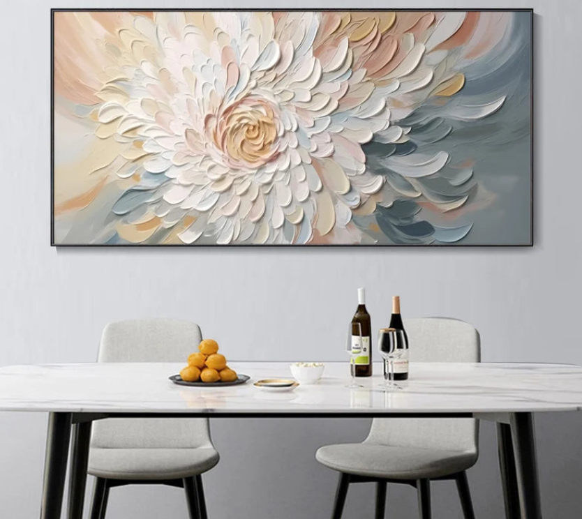 AWA - 3D Minimalist flower texture wall art