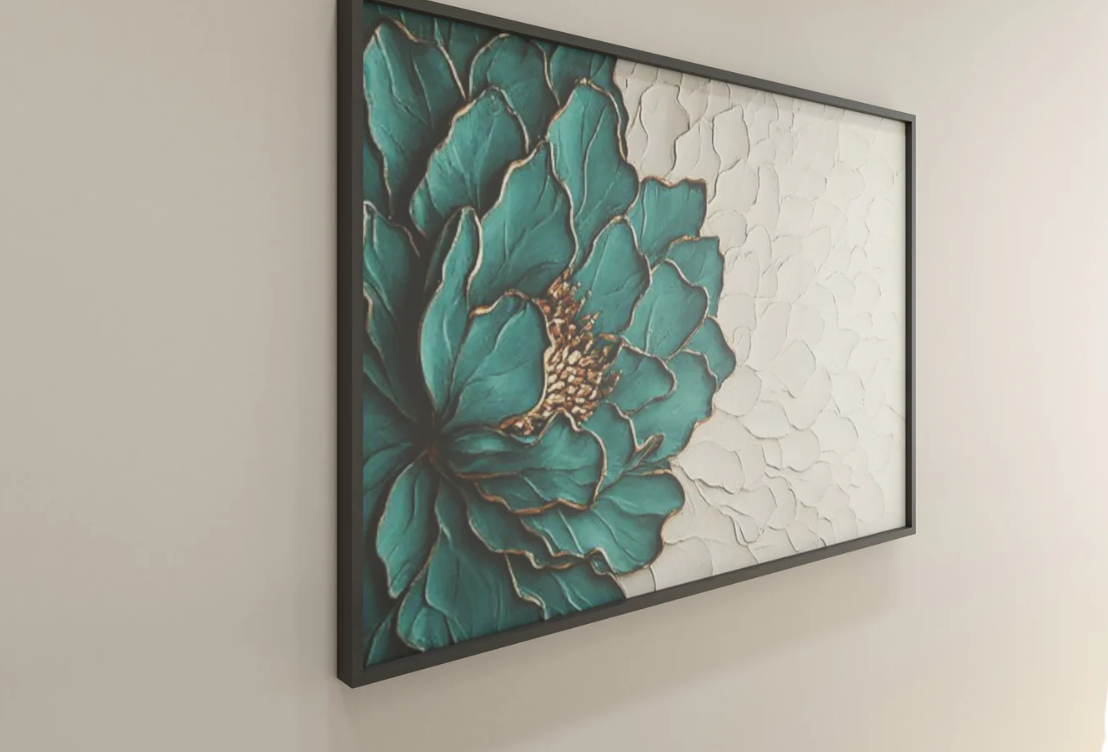 AWA - 3D Minimalist flower texture wall art