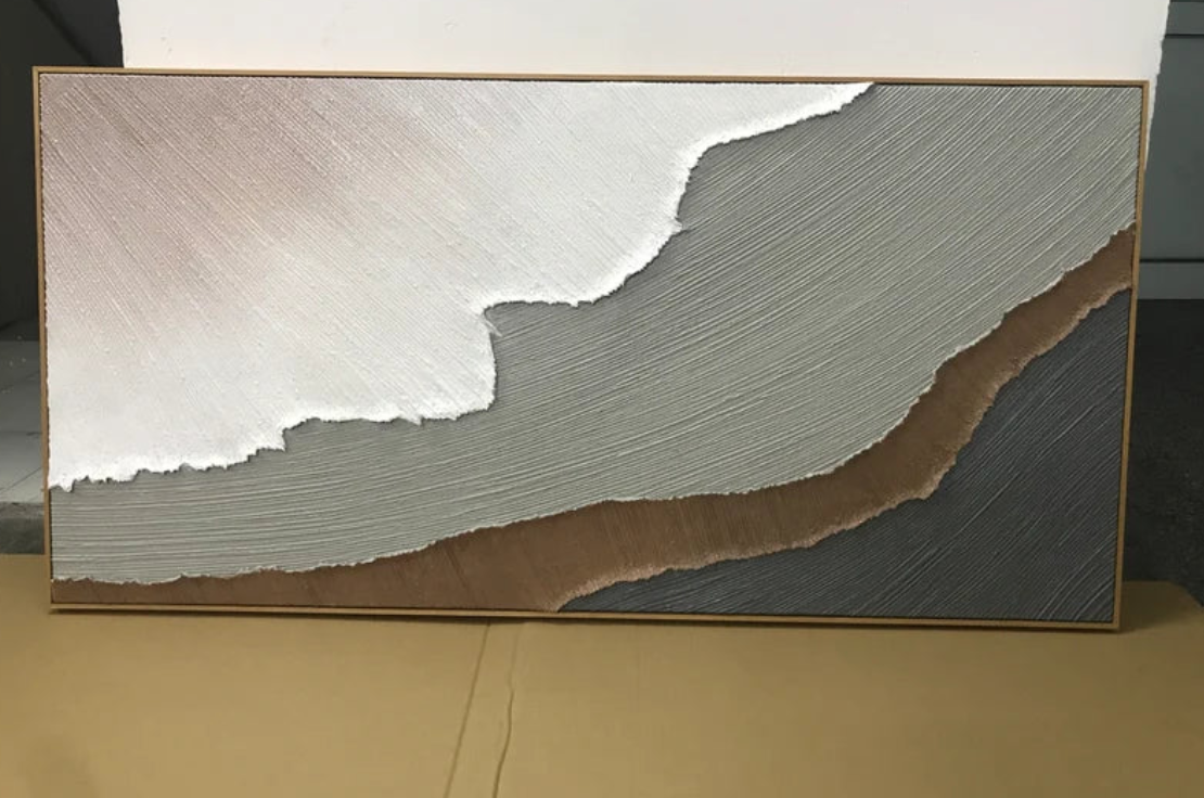 AWA - 3D Minimalist Ocean texture wall art