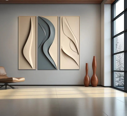AWA - Abstract 3D Wall art (Set Of 3)